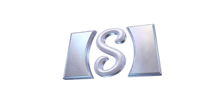 투명한 배경 위의 세련된 화이트 3D Stake 로고 디자인
